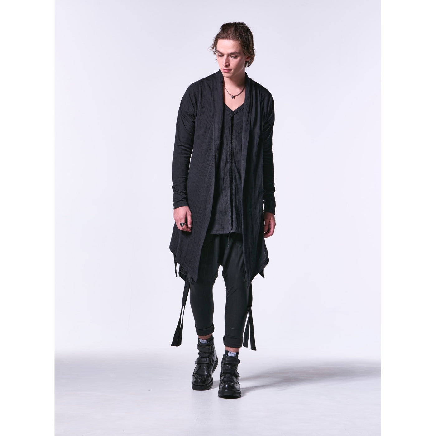 LaceyJQD Jersey FlareCardigan / Black