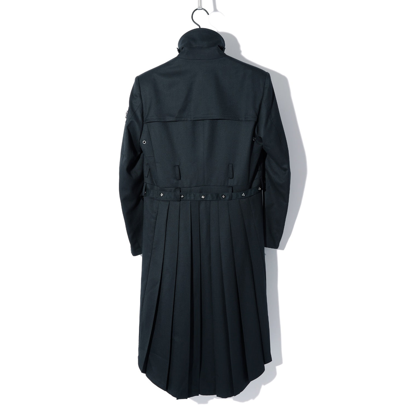 PLEATED TAILCOAT w/STUDS / BLACK