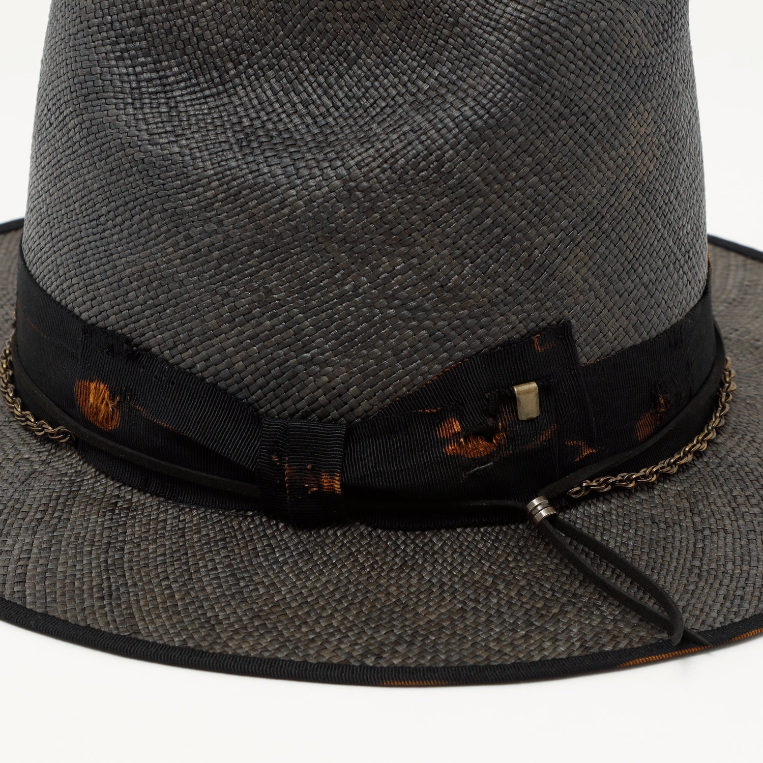 Small Triangle Hat triangles hat(トライアングルズハット) Chain Western Panama Hat / BLACK – ANRE-R SALON
