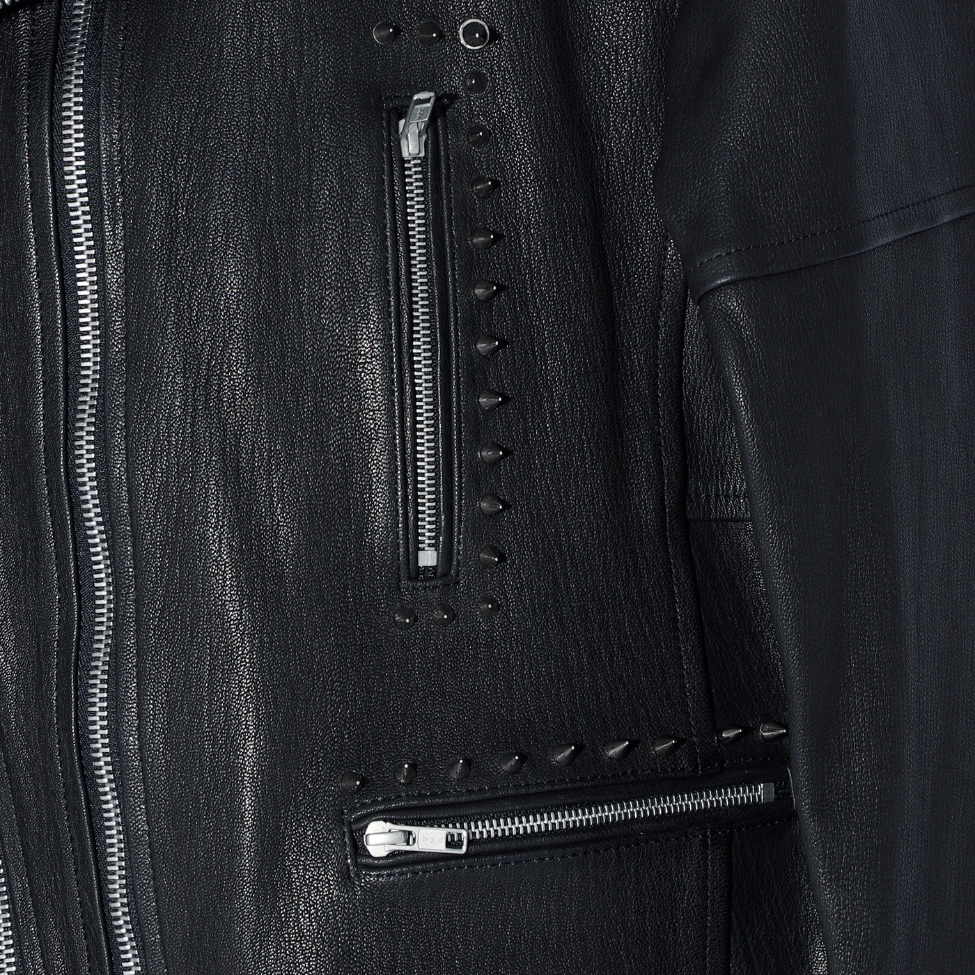 Roen(ロエン) REMAKE STUDS WHITE LEO SKULL RIDERS JKT / BLACK – ANRE-R SALON