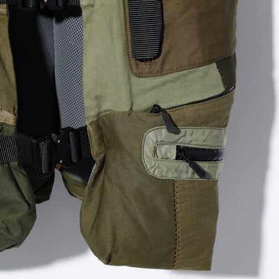 REMAKE PATCH WORK TACTICAL BODYBAG VEST / A:MIX KHAKI PATCH WORK