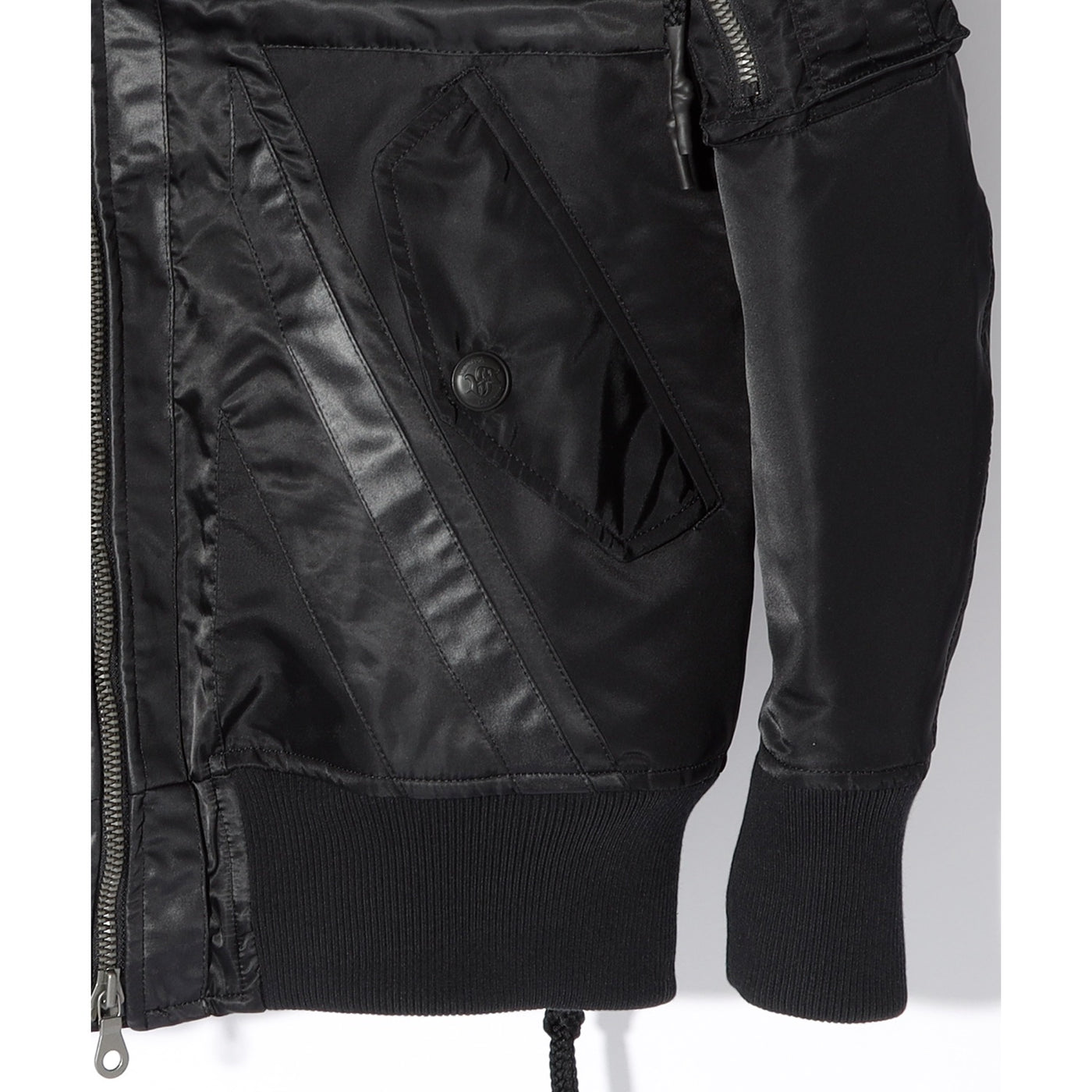CROSS OVERSIZED MA-1 BLOUSON JK / BLACK
