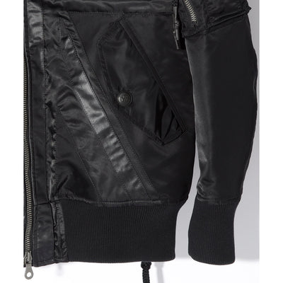 CROSS OVERSIZED MA-1 BLOUSON JK / BLACK
