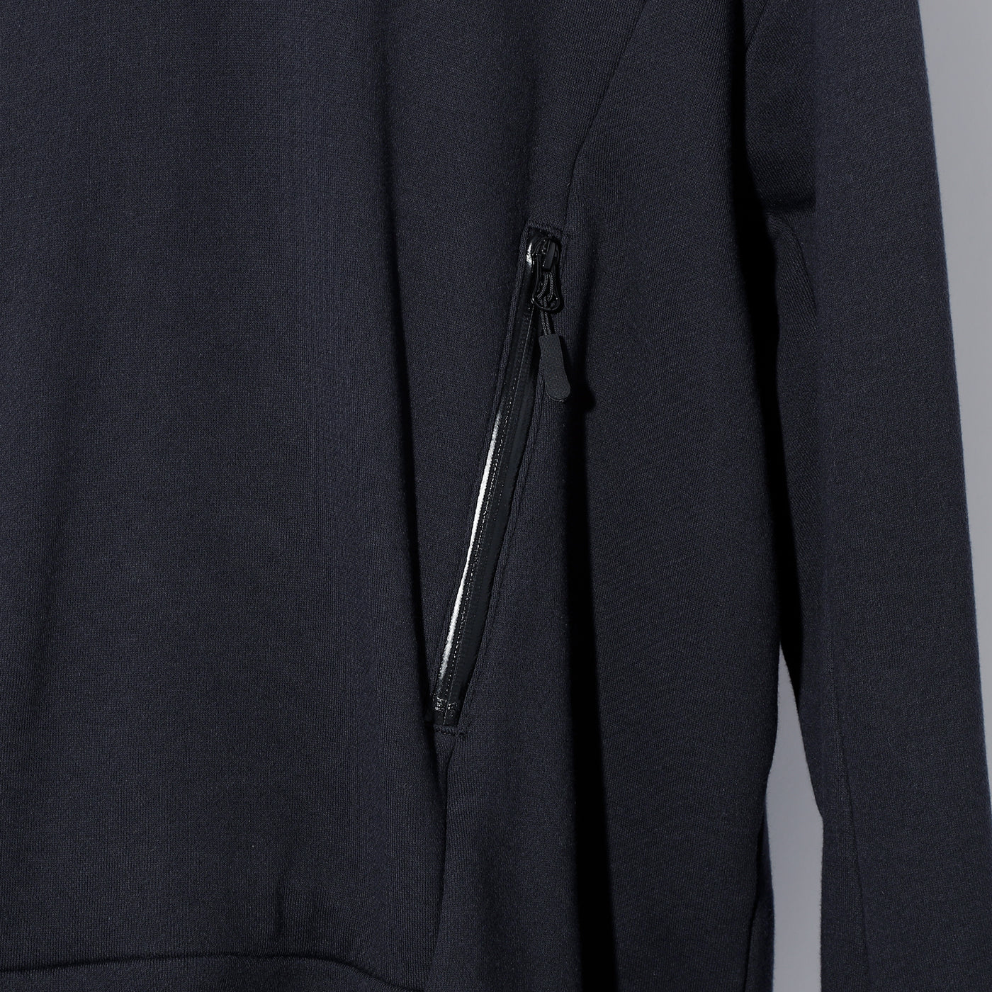 «CORDURA»NYLON HEAVY SWEAT HIGH-NECKED P/O HOODIE / B:BLACK