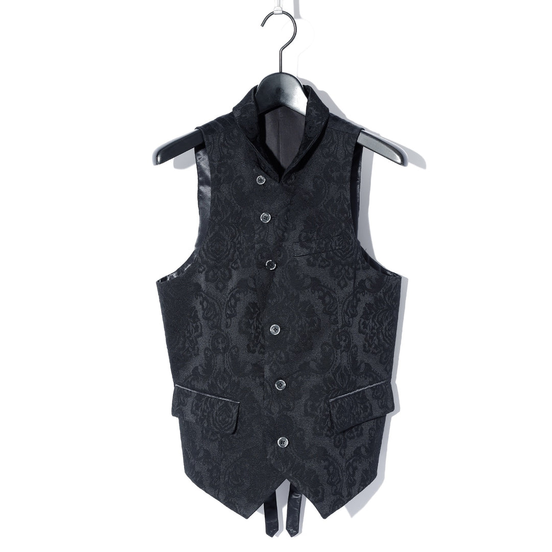 SWITCHBLADE(スイッチブレード) PEAKED LAPEL JACQUARD VEST / BLACK