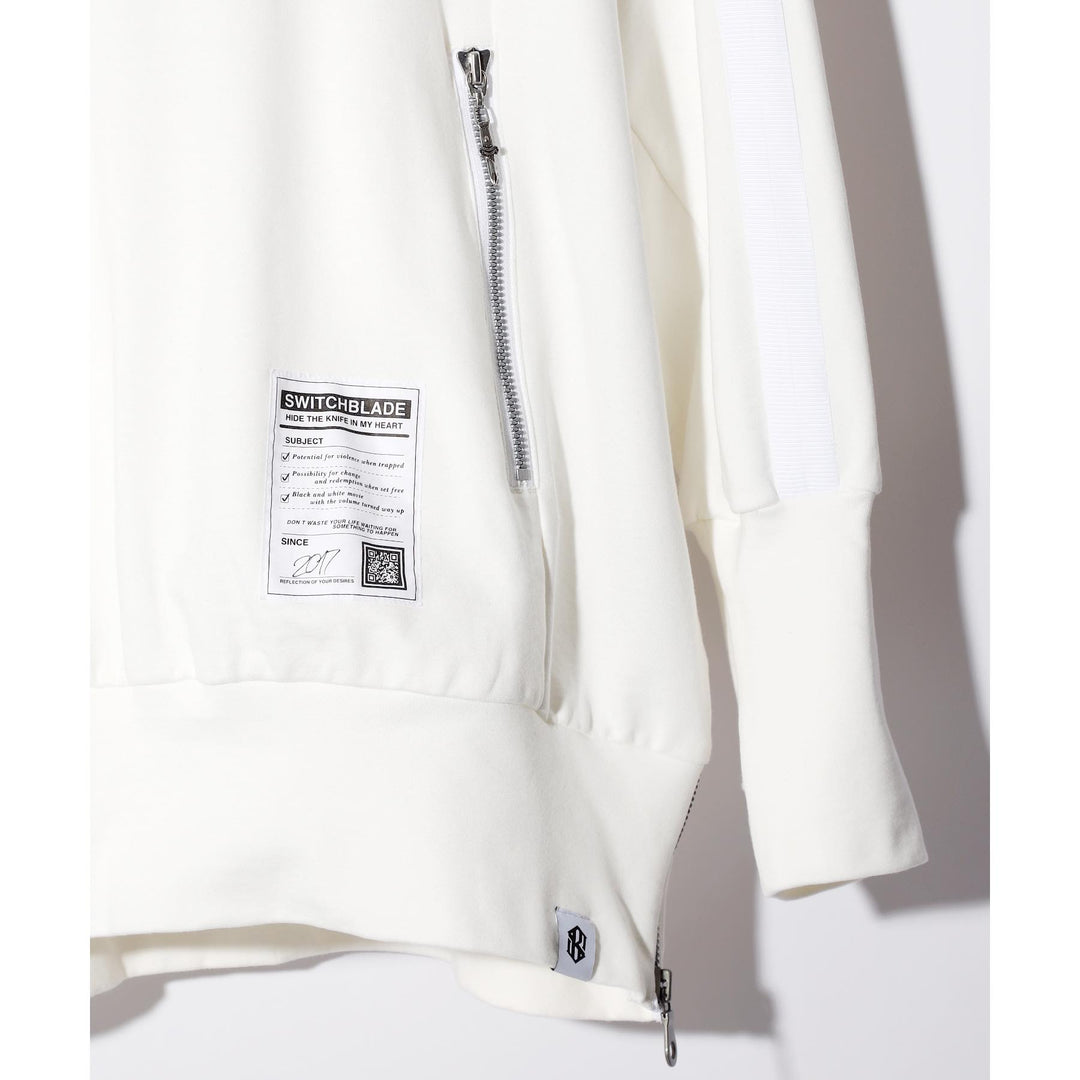 SWITCHBLADE(スイッチブレード) MULTI-ZIPPER SWEATSHIRT / WHITE 