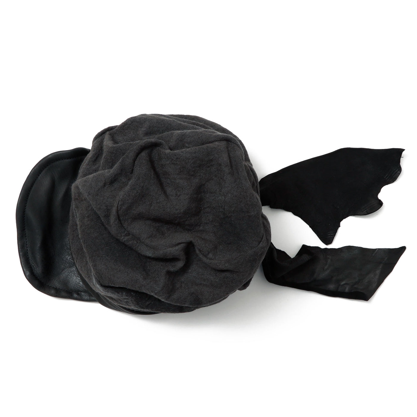 Turnt Cap triangles hat(トライアングルズハット) Linen × Leather Turn Cap / CHARCOAL – ANRE-R ...