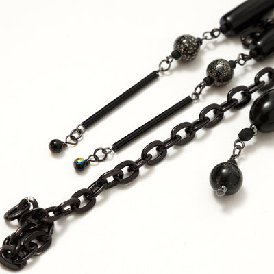 深淵 / Abyss / woden / necklace / BLACK