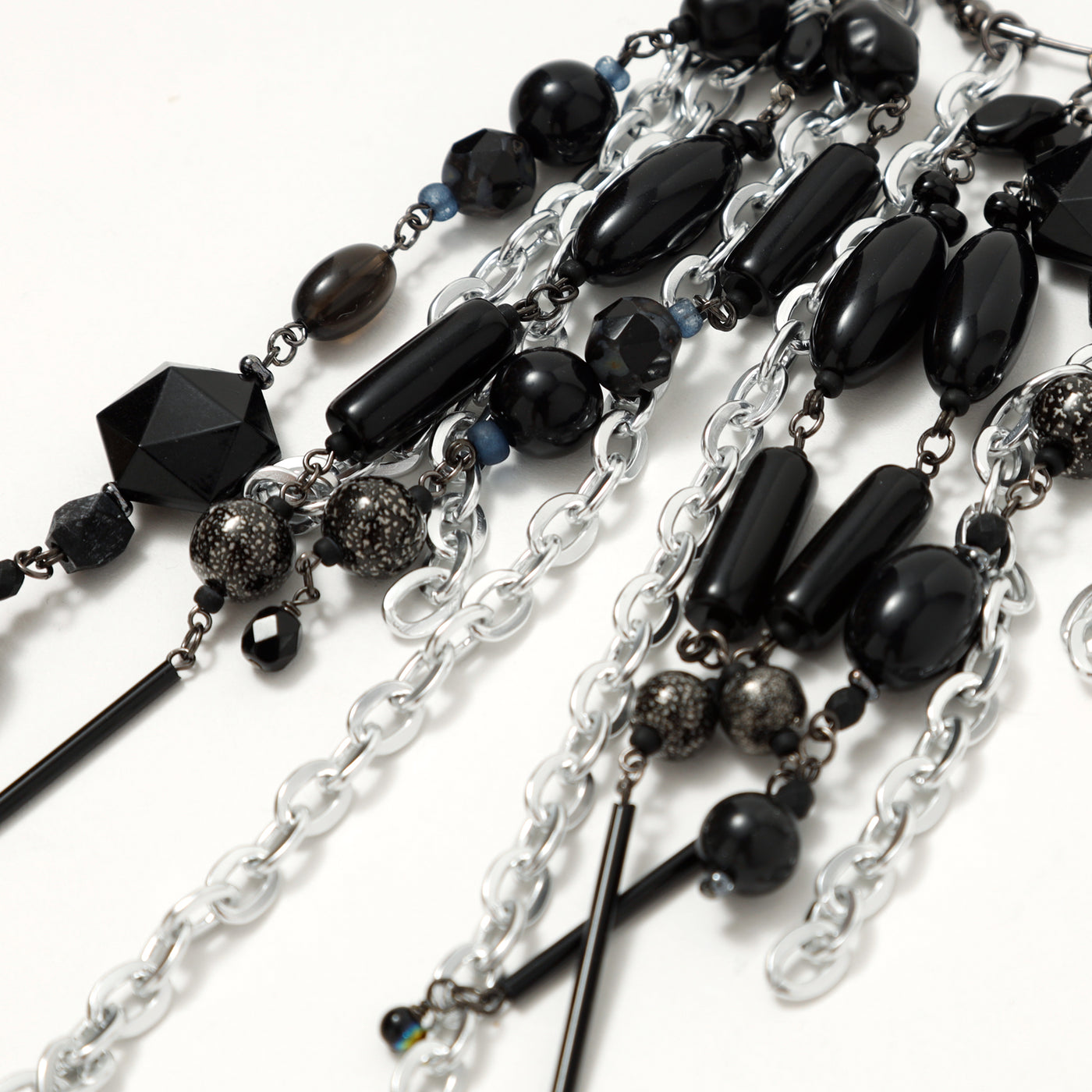 深淵 / Abyss / woden / necklace / BLACK/SILVER