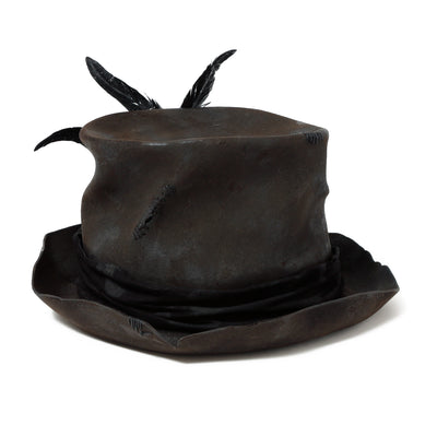Charcoal Crow Crash Silk Hat / BLACK