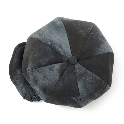 Eyelet Leather Casquette / BLACK
