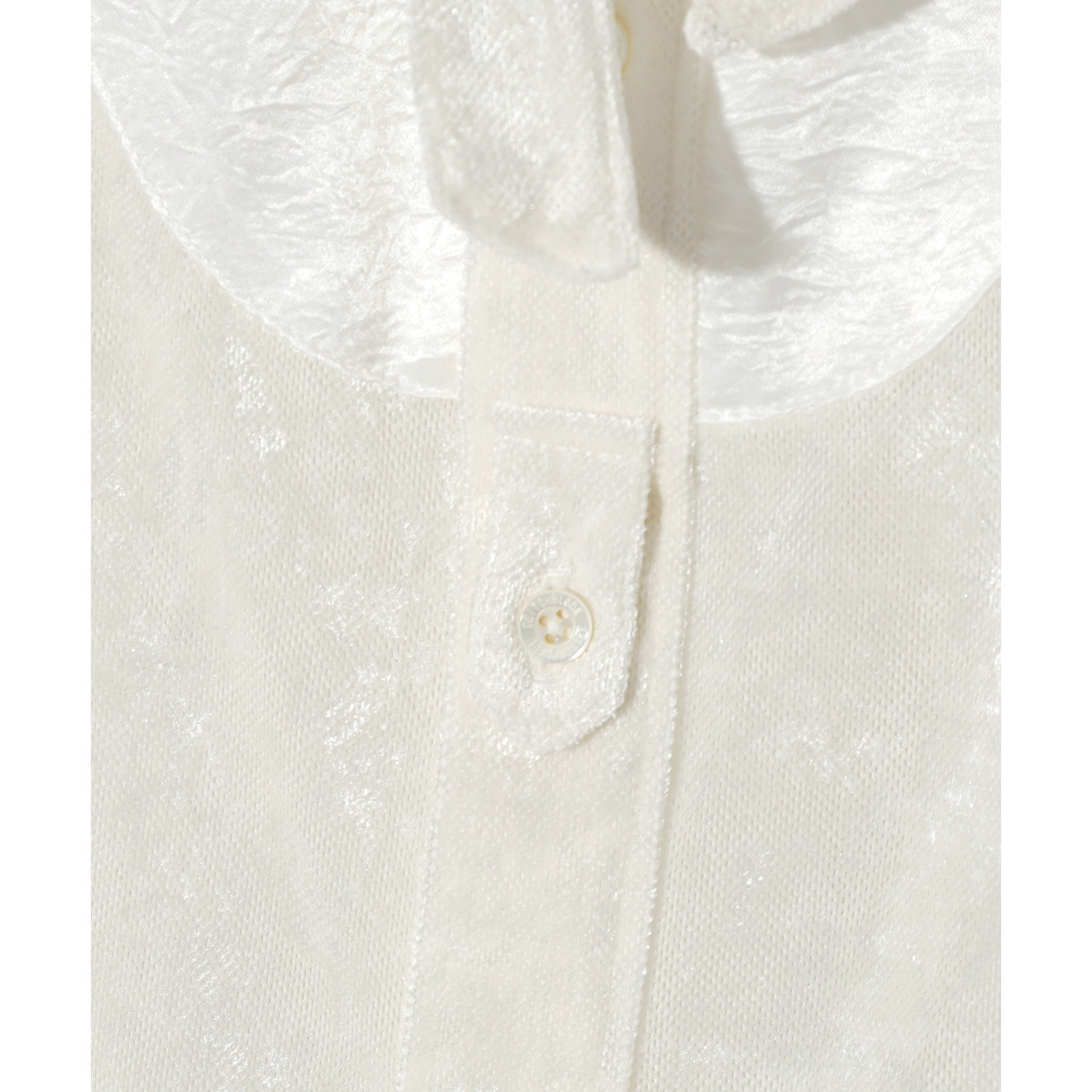 VELOUR VEIL PIRATE SHIRT / WHITE