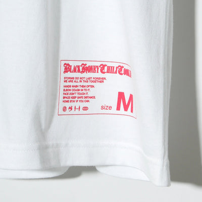 B.H.C.C Logo Print Tee / WHITE×PINK