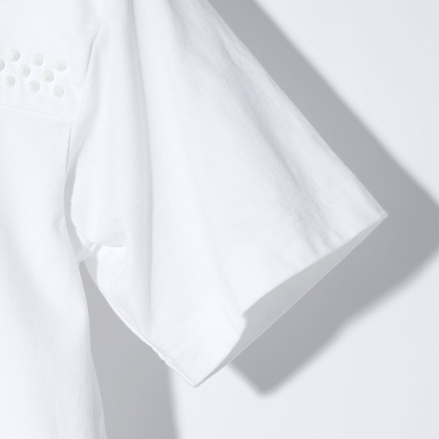 30//HEAVY PLAIN JERSEY SPIKE STUDDED SHORT SLEEVE / A:WHITE