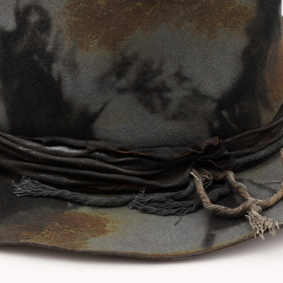 Wool Burned Dyed Hat / BLACK