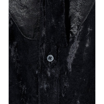 VELOUR VEIL PIRATE SHIRT / BLACK