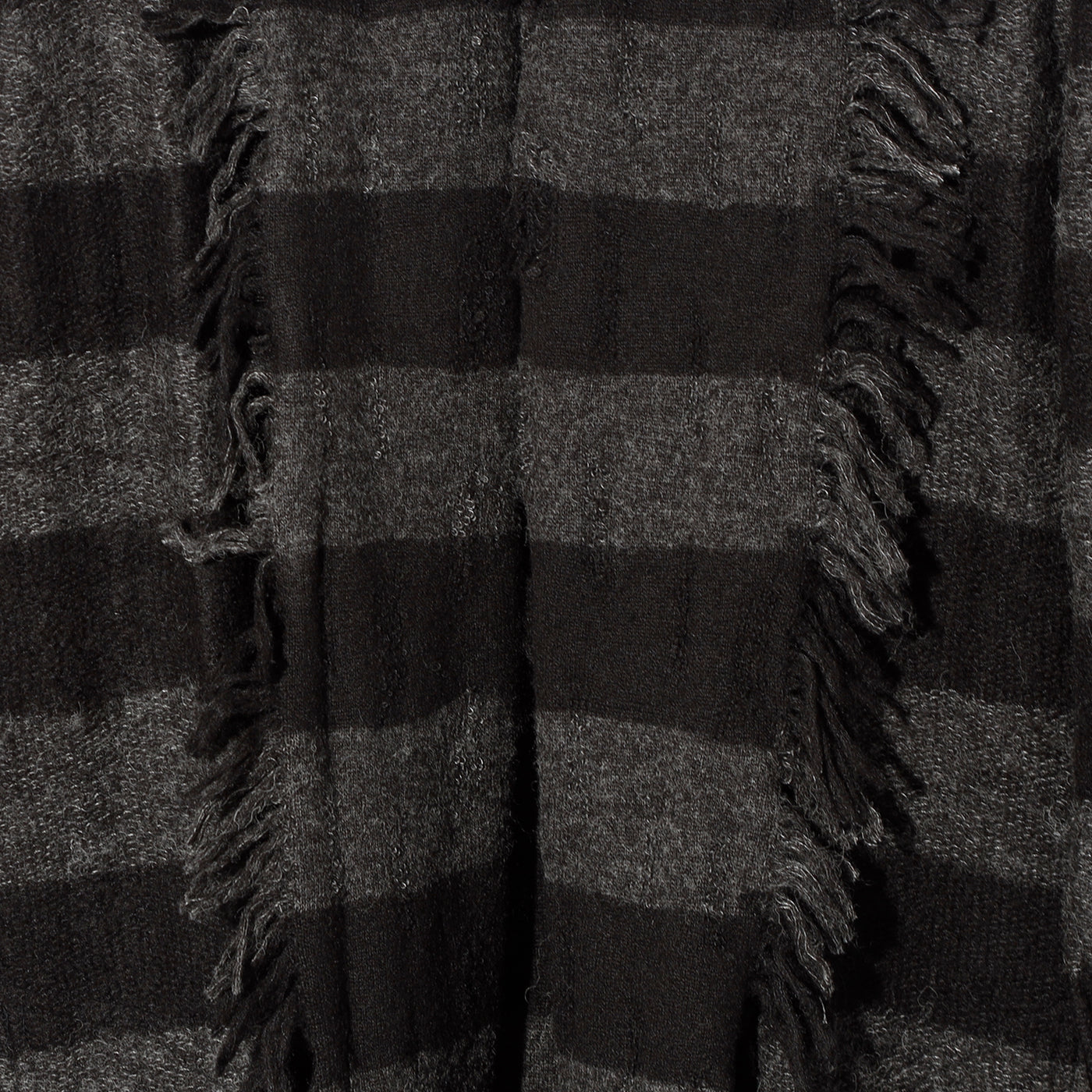 DamageBorder ShawlCardigan / Black&Gray