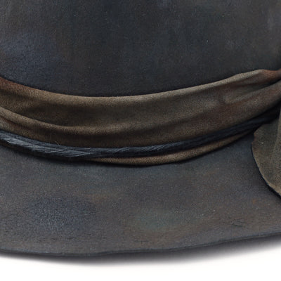 Charcoal Burned Western Hat / CHARCOAL