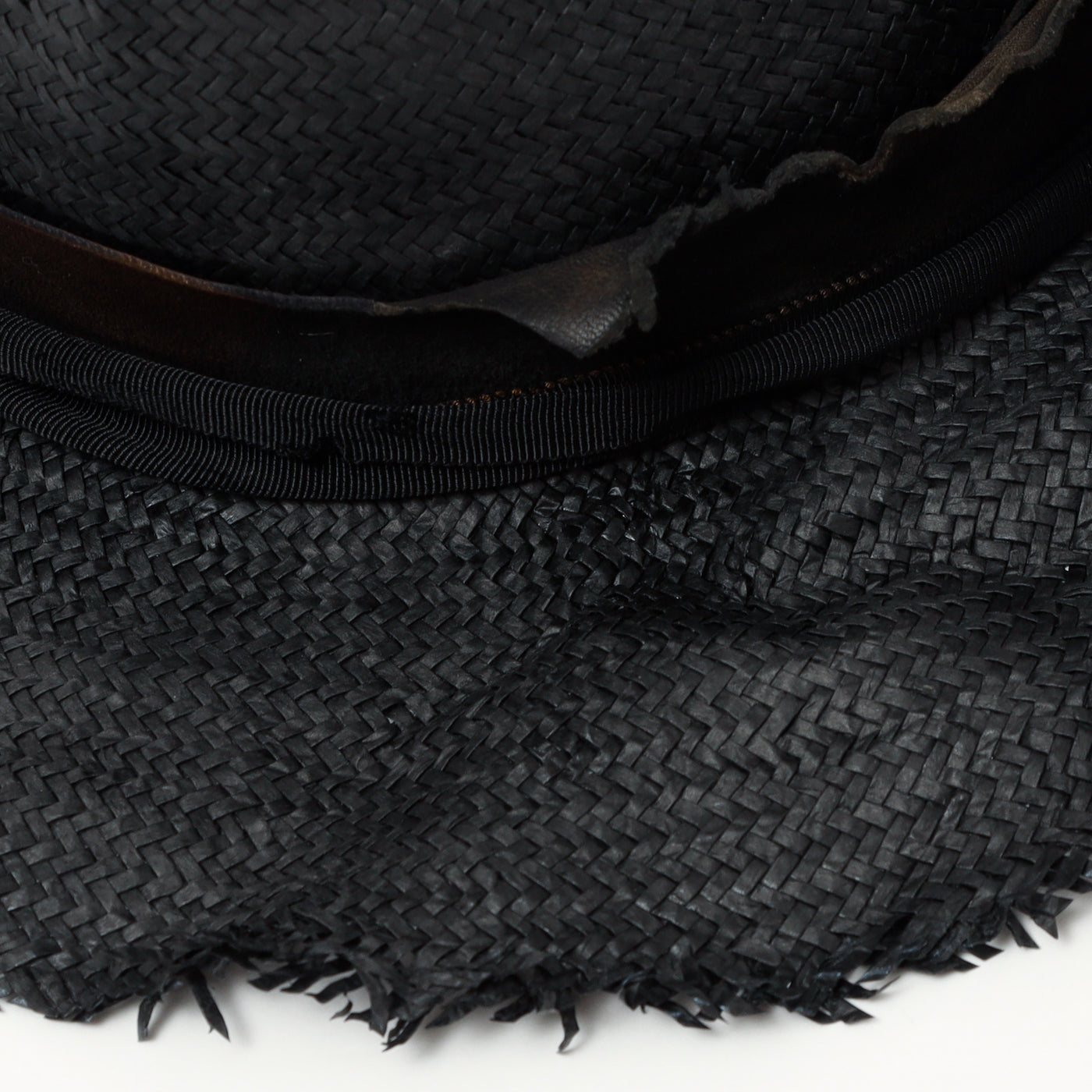 Black Paper Fedora Hat / BLACK