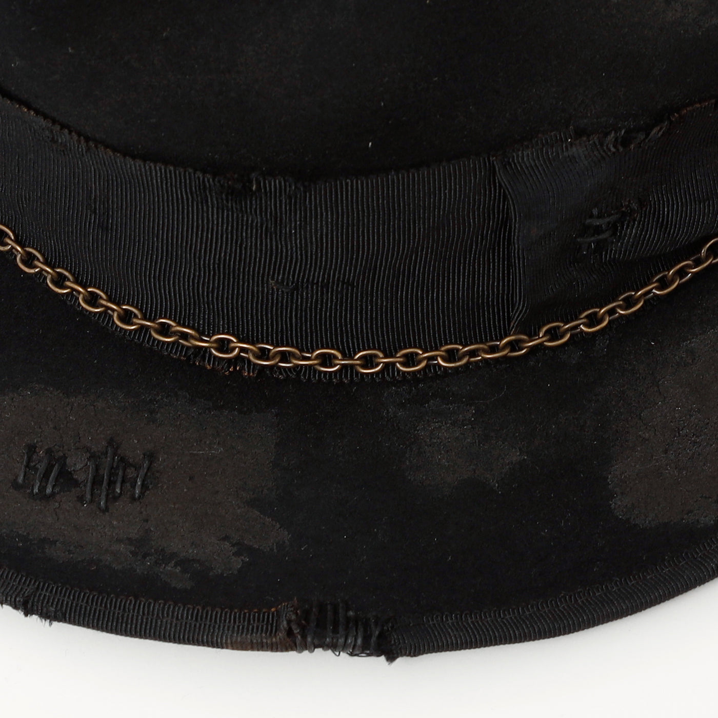 Burned Chain Fedora Hat / BLACK