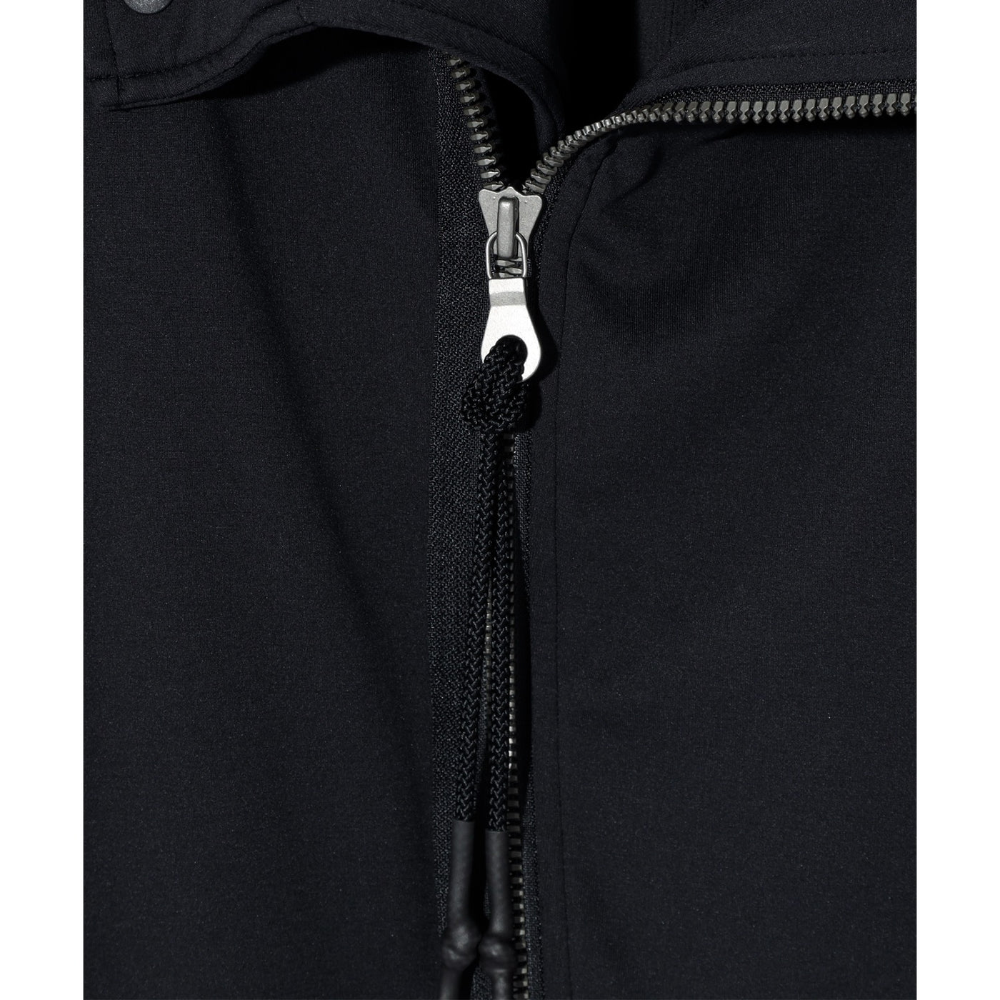 HIGH-NECK LONG HOODIE JK / BLACK