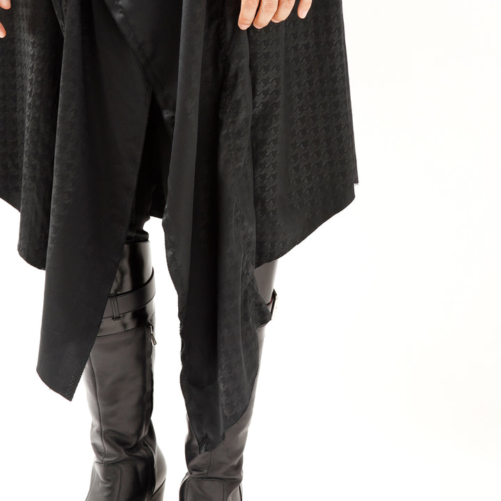 Shohei Takamiya Check Long Double Coat / BLACK – ANRE-R SALON