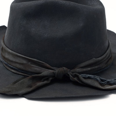 Charcoal Burned Western Hat / CHARCOAL