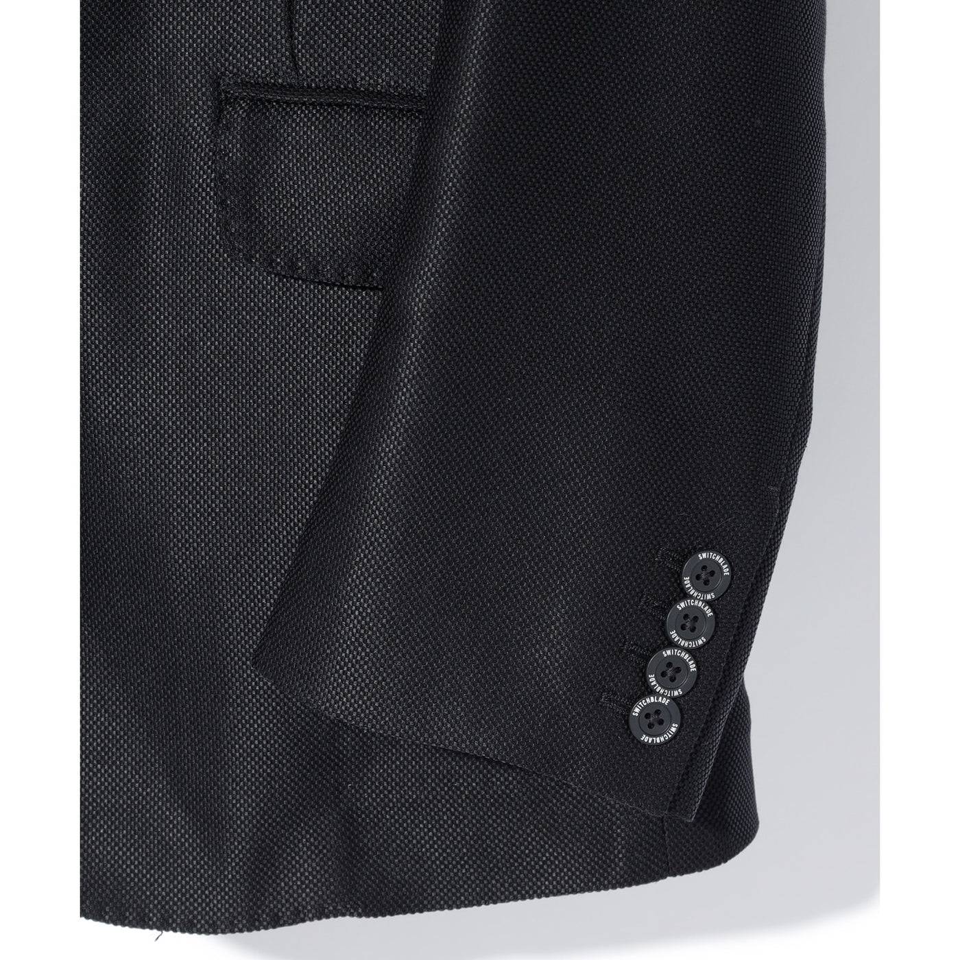 FAKE LAYERED HOODED JK / BLACK