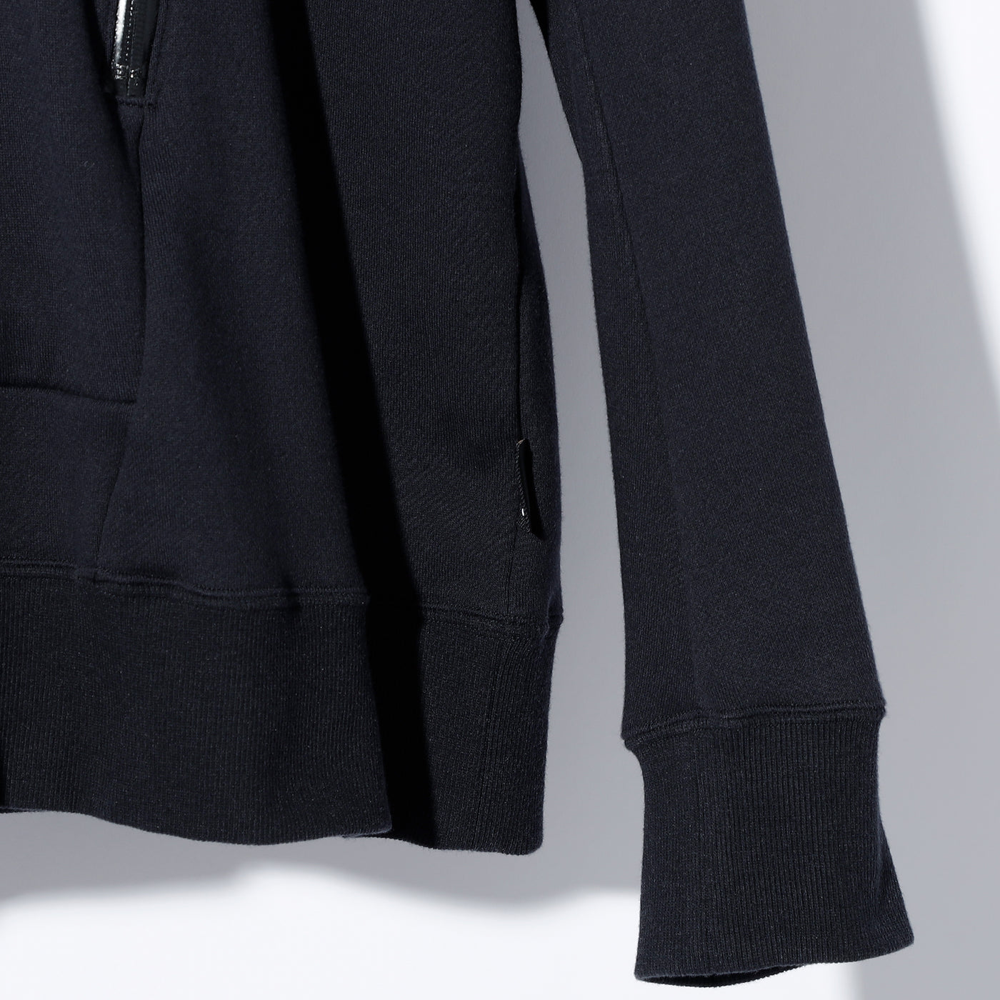 «CORDURA»NYLON HEAVY SWEAT HIGH-NECKED P/O HOODIE / B:BLACK
