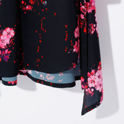 SAKURA Decine FlareShirt / Black&Pink
