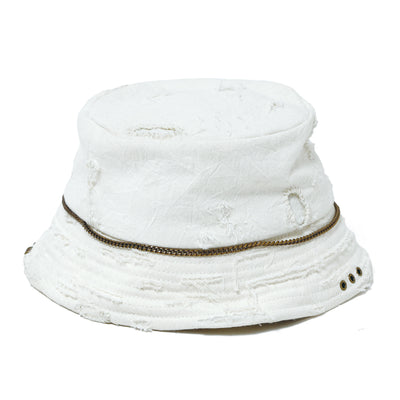 Chain C/L White Bucket Hat / WHITE
