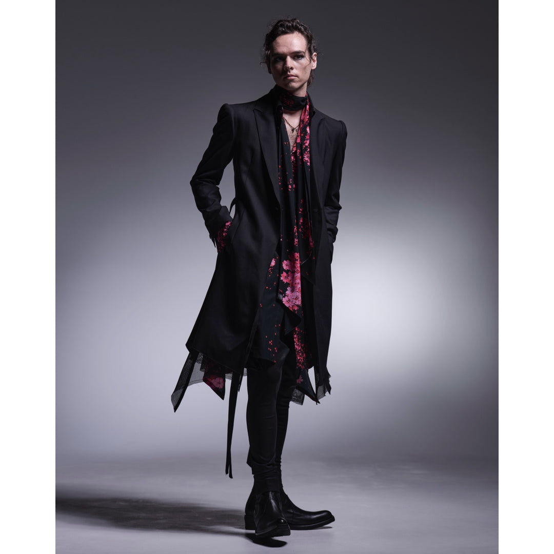 kiryuyrik(キリュウキリュウ)TWS Tropical LongFlareJacket / Black