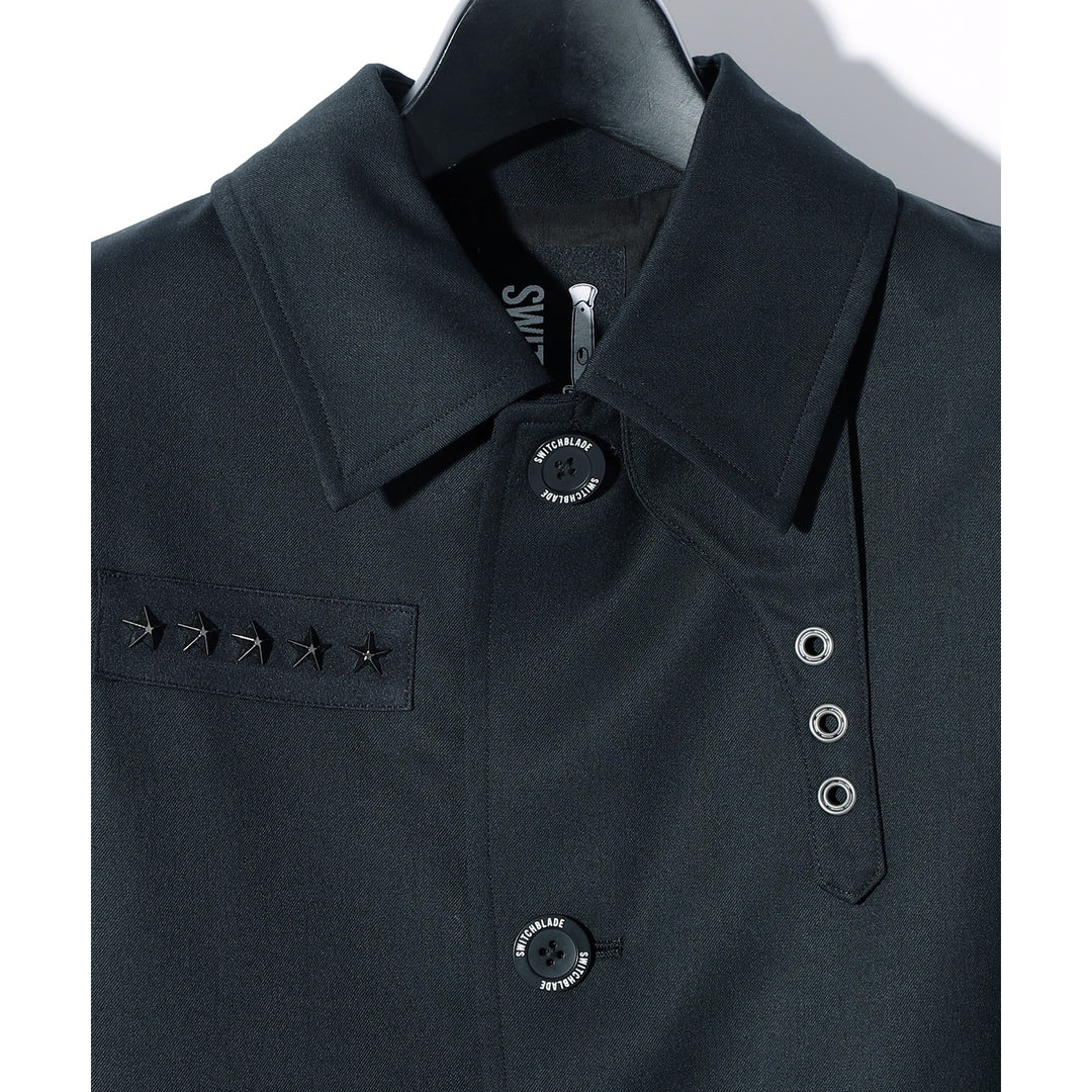 Switch blade ベロアコート　サイズL SWITCHBLADE(スイッチブレード) PLEATED TAILCOAT w/STUDS / BLACK
