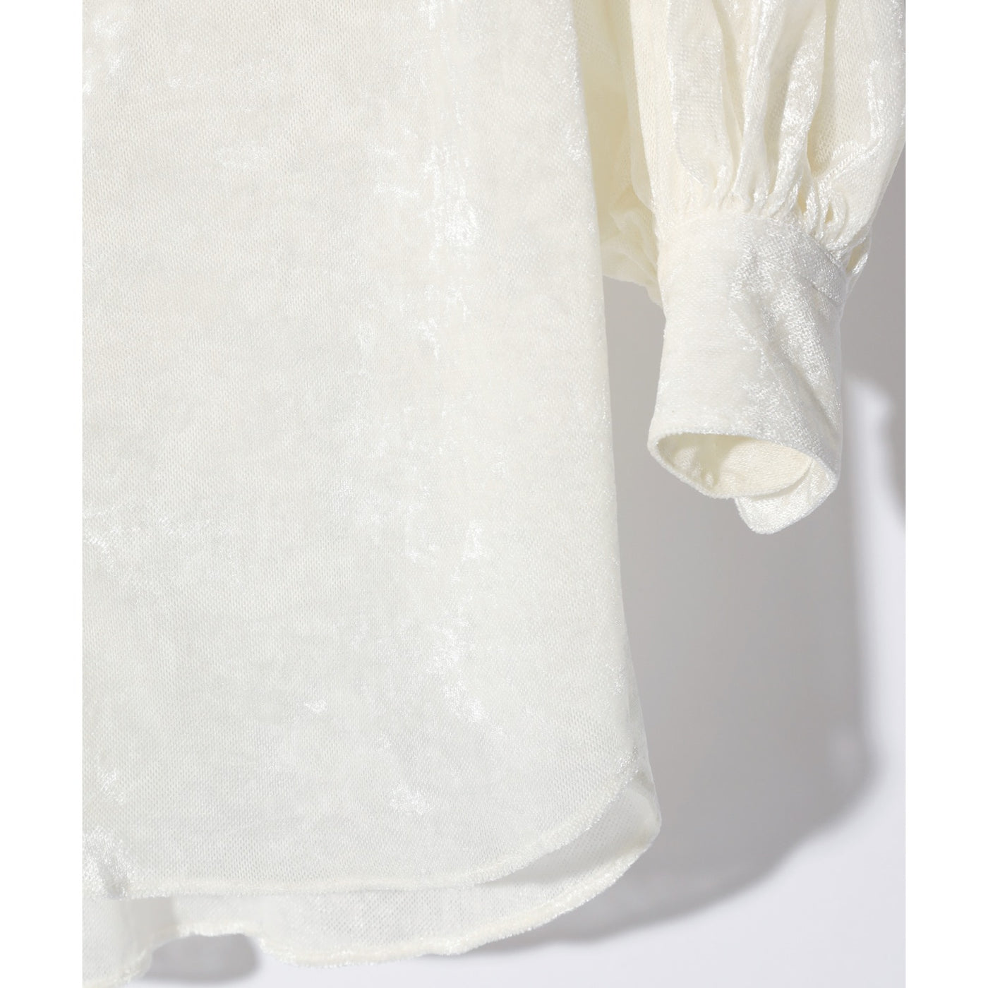 VELOUR VEIL PIRATE SHIRT / WHITE