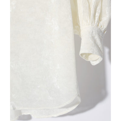 VELOUR VEIL PIRATE SHIRT / WHITE
