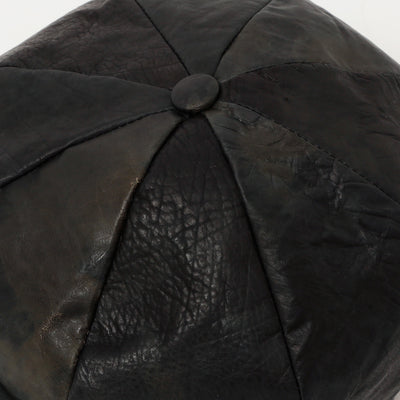 Bleached Leather Casquette / BLACK