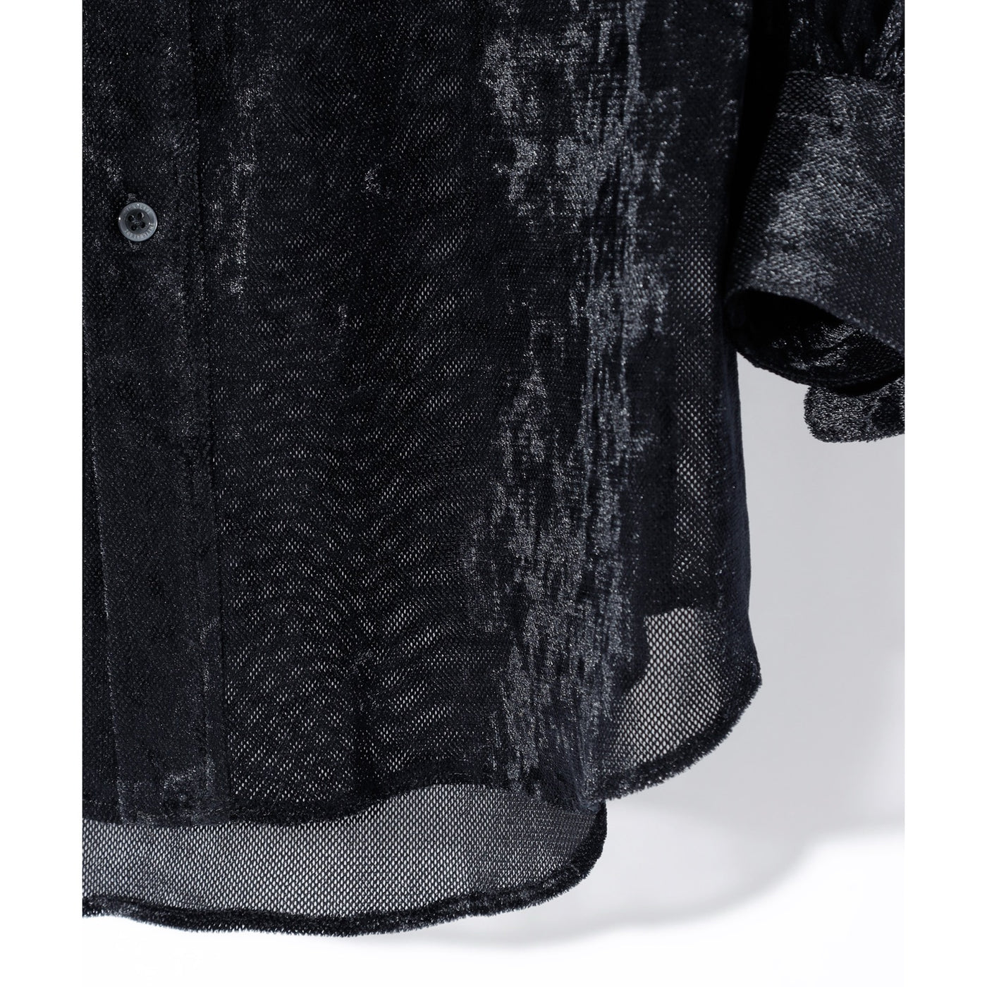 VELOUR VEIL PIRATE SHIRT / BLACK
