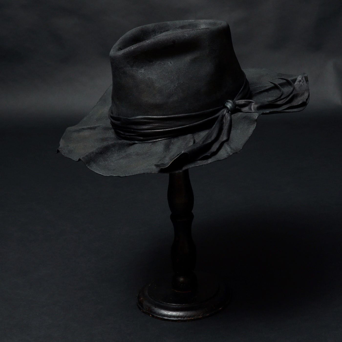 triangles hat(トライアングルズハット) Charcoal Wide Brim Fedora Hat / Charcoal ...
