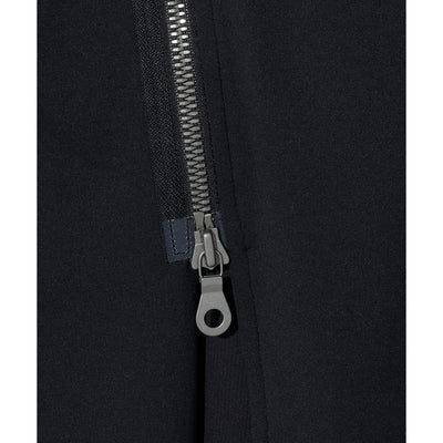 HIGH-NECK LONG HOODIE JK / BLACK