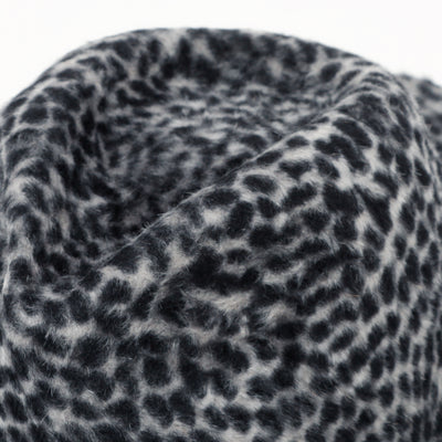 Gray Leopard Leather Chain Hat / GRAY