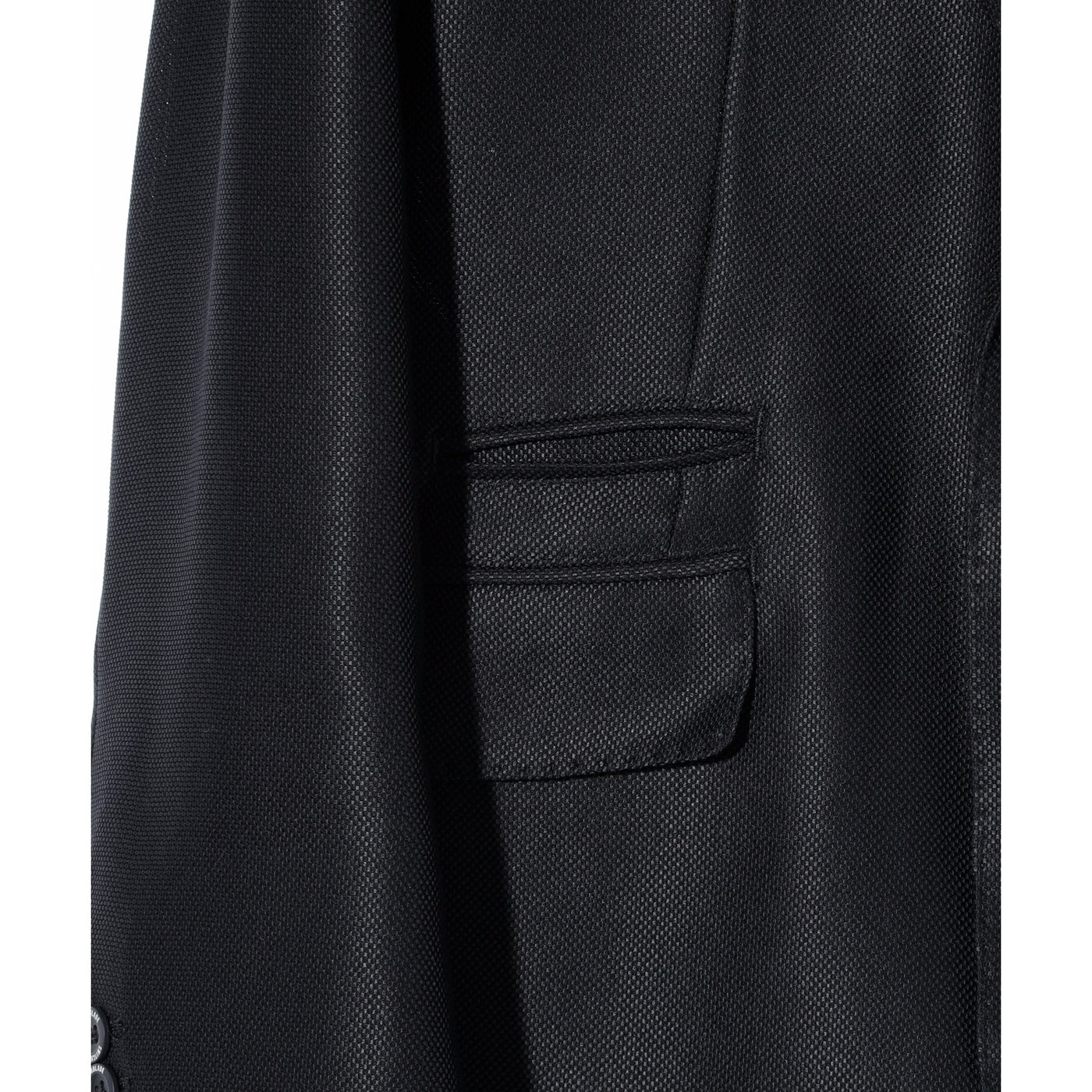 FAKE LAYERED HOODED JK / BLACK