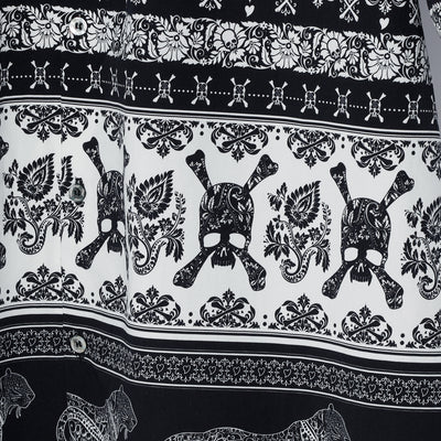 ETHNIC HALF SLEEVE SH / BLACK