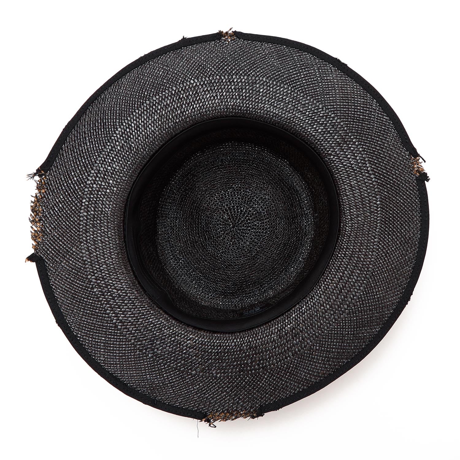 Small Triangle Hat triangles hat(トライアングルズハット)Leather & Grosgrain Ribbon Flat Panama Hat ...