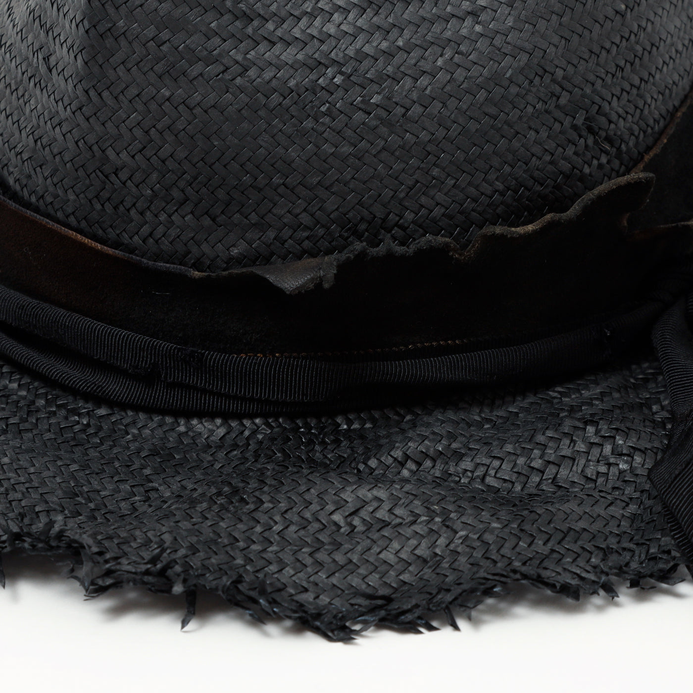 Black Paper Fedora Hat / BLACK