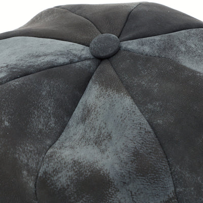 Eyelet Leather Casquette / BLACK