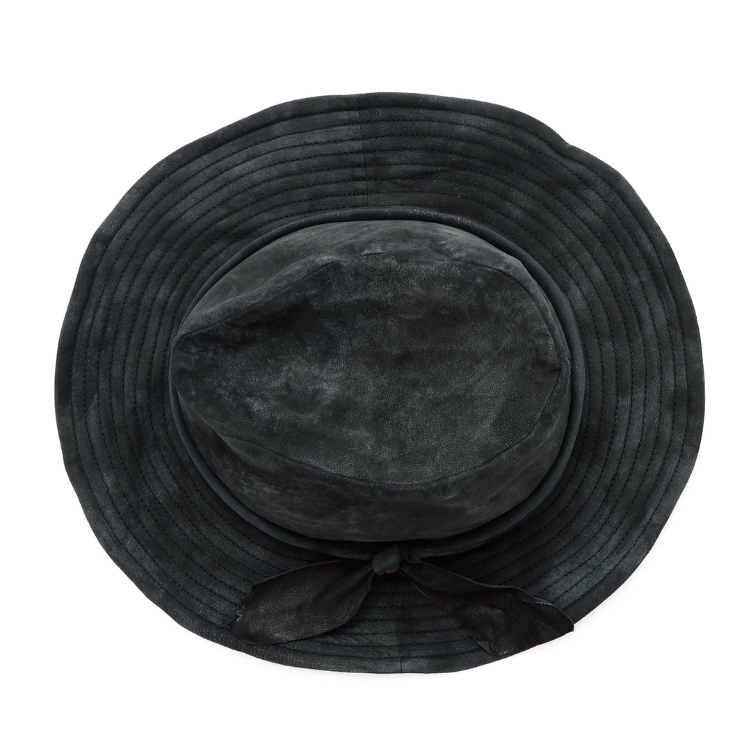 triangles hat(トライアングルズハット) Leather Ribbon Hat / BLACK