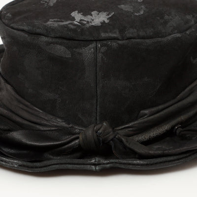 Painting Leather Bucket Hat / BLACK