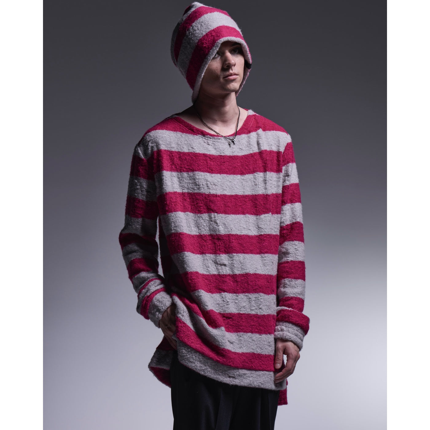 Border Cap / Pink&Grey