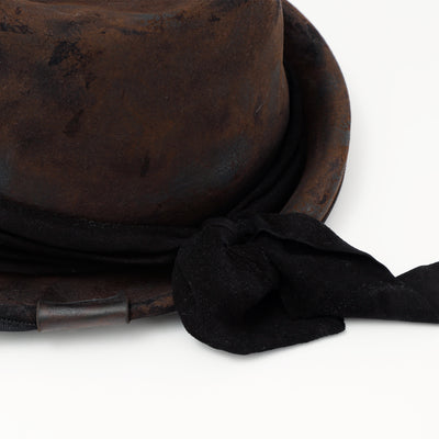 Wool Burned Rolled Hat / BROWN