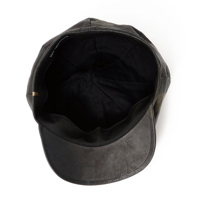 Bleached Leather Casquette / BLACK